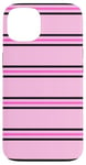 Coque pour iPhone 13 Rose et bleu marine rayé girly esthétique Preppy Stripe