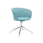 HEM - Kendo Swivel Chair 4-star Return - Icicle/Polished - Työpöydän tuolit - LucidiPevere - Sininen - Metalli/Puu/Synteettinen/Vaahto/Villa