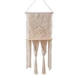 Tlily - TagèRe Murale en Macramé, Bois Flottant éTagèRe de Rangement Suspendue Porte-Plante éTagèRe DéCoration Murale BohèMe