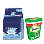 18 l Catsan kattegrus + 2 x 350 g Dreamies kattesnacks til særpris! - Hygiene plus Katzenstreu + kattesnack med kattemynte