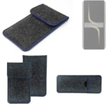 Protective cover for Honor Magic6 Ultimate dark gray blue edge Filz Sleeve Bag P