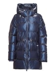 Rains Alta Long Puffer String W Jacket W3T4 Blå