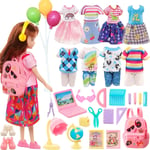 28 PCS 6 inch Doll Clothes Accessories Compatible with Chelsea Doll 3 Girl Dres