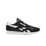 Reebok Men's Klassisches Nylon Sneaker, Black White, 10.5 UK