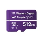 WESTERN DIGITAL Purple 512GB Surveillance microSD XC Class - 10 UHS 1