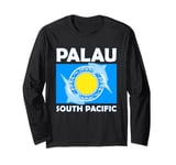 Flag of Palau South Pacific Bull Shark Long Sleeve T-Shirt