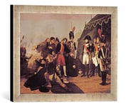 'Encadré Image de Antoine Jean Baron Gros "Napoléon reçoit la capitulation de Madrid, 4 décembre 1808 Impression d'art dans le cadre de haute qualité Photos fait main, 40 x 30 cm, argent, Raya