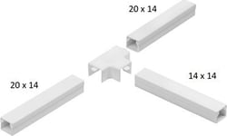 Stasiński Beslag För Golvlister, Reducering T-Stycke White Lor 20X14x20 (1 St.)