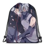 LREFON N-aruto Hatake Kakashi Sac à Cordon Classique Sac à Dos de Gymnastique Homme Femmes Sac à bandoulière de Rangement de Sport