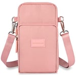 Aucuu Petit Sac Téléphone Portable Femme, Oxford Messenger en Tissu Brassard de Sport avec Bandoulière Réglable, Crossbody Pochette Sacoche Running Armbag pour 7''(prise casque arrière)