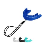 OPRO Protège-dents Snap-Fit pour appareil dentaire pour le rugby, le hockey, le MMA, la boxe, le basket-ball et autres sports de contact (Bleu)