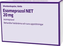 Esomeprazol NET, enterokapsel, hård 20mg Blister, 28kapslar