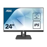 AOC INTERNATIONAL 24E1Q - Écran LED 23.8" 1920 x 1080 Full HD (1080p) @ 60 Hz IPS 250 cd/m² 1000:1 5 ms HDMI, VGA, DisplayPort haut-parleurs