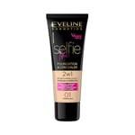 Eveline Cosmetics Selfie Time Fond de Teint & Correcteur Hydratant 2-en-1 - N° 05 Beige | Couvrance Modulable avec Acide Hyaluronique, Vitamine E & Algue Bleue