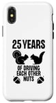 Coque pour iPhone X/XS 25 ans à se rendre dingues, femme, mari, mariage