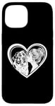 iPhone 15 Saint Bernard Mom Dog Art Valentine's Day Heart Case