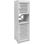 Armoire de Salle de Bain Haloyo Meuble Toilette,22 x 20 x 75 cm,Blanc