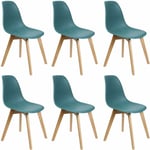 Altobuy - melya - Lot de 6 Chaises Scandinaves Céladon