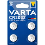 VARTA Lithium Coin knappcellebatteri CR2032, 4-pakning