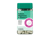 Gevita Kalsium, Magnesium & Vitamin D, 100 tabletter