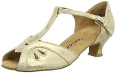 Diamant Chaussures de Danse pour Femme Salon, Gold Gold Magic, 42 2/3 EU