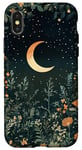 iPhone X/XS Night Forest Dark Cottagecore Crescent Moon Botanical Case