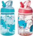 Nuby Mighty Swig Water Bottle - No Spill Active Toddler Sippy Cup | 360 Ml / 12