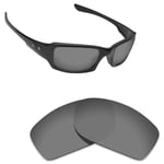 Hawkry Polarized Replacement Lenses for-Oakley Fives Squared Sport Black