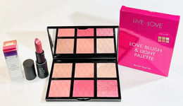 Makeup Obsession Live Love Blush & Light Palette & Laura Geller Lipstick Bundle