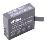 vhbw batterie compatible avec Boomyours Action Camera appareil numérique camescope (900mAh, 3,7V, Li-Ion)