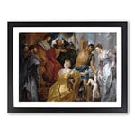 The First Book Of Kings In The Bible By Peter Paul Rubens Classic Painting Framed Wall Art Print, Ready to Hang Picture for Living Room Bedroom Home Office Décor, Black A3 (46 x 34 cm)