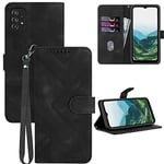 GOTOURED for Samsung A23 5G Phone Case Wallet/Galaxy A23 Case,Card Holder Leather Stand,Wrist Strap,Magnetic Closure,A23 5G Phone Case Shockproof Protective Flip Cover for Samsung Galaxy A23 (Black)