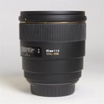 Sigma Used 85mm F1.4 EX DG HSM - Canon Fit