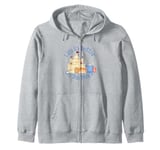 Life Is Better On The Beach Sand Castle Cute Crab Seashore Zip Hoodie