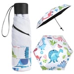 Vicloon Mini Parapluie Pliant, Dinosaure Parapluie de Voyage Pliable Parapluie Homme Femme Parapluies Pliants, Manuel Compact Résistant au Vent Parapluie Poignée en Alliage Compact et Fort Aluminium