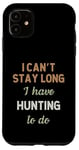 Coque pour iPhone 11 Hunter Hunting Fishing Deer Game Hobby Job Pour homme et femme