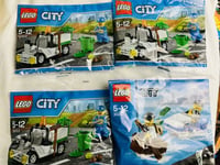 Lego City 30313 X3 & 30227 New Sealed Police Jet Ski  Road Sweeper