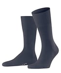 FALKE Men's Airport M SO Wool Cotton Plain 1 Pair Socks, Blue (Dark Blue Melange 6688), 10-11