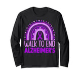 Walk To End Alzheimer Alzheimer's Awareness Purple Ribbon Long Sleeve T-Shirt