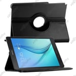 Ebeststar ® Verre + Coque Etui Pu Cuir Housse Rotative Support À Rotation 360° Pour Samsung Galaxy Tab A 9.7 T550 / S Pen P550, Couleur Noir [Dimensions Precises De Votre Appareil : 242.5 X 166.8 X 7.5 Mm, Écran 9.7'']