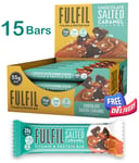 Fulfil High Protein Bars Salted Caramel Chocolate Flavour Snack Pack of 15 x 55g