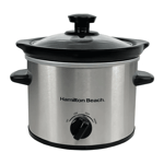 Hamilton Beach 'The Mighty Mini' 1.8L Silver Slow Cooker, 90W ,Silver - HBSC020S