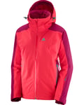 Salomon Brilliant Jacket W Hibiscus/Cerise (Storlek L)