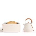 CREATE/PACK TOAST RETRO XL + KETTLE RETRO L/Grille-pain blanc cassé avec bouilloire blanc cassé/Bouilloire 1,7 L