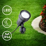 Spot extérieur avec ampoule led 3W GU10, spot orientable, applique murale extérieure, 2 filtres de couleur, éclairage jardin terrasse chemin, lumière