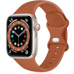 Epova Silicone Strap Compatible with Apple Watch Strap 44mm 42mm 45mm 46mm 49mm, Replacement Straps for Apple Watch Ultra/iWatch SE Series 10 9 8 7 6 5 4 3 2 1, Brown, Large