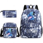 Lilo & Stitch Ryggsäck Set skolväska . Y Lightning blue Lightning blue