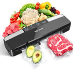 WOCVRYY Machine Sous Vide Alimentaire 6 en 1 Appareil sous Vide alimentaire Pour la Conservation Des Aliments, Avec Mode Sec et Humide, Boutons D'écran Tactile, cutter externe, Lumières LED