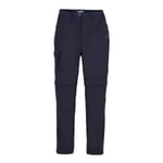 Craghoppers Womens/Ladies Expert Kiwi Convertible Trousers (Dark Navy) - Size 8 Regular