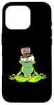 Coque pour iPhone 16 Pro Grenouille hippie, méditation, relaxation, hippies